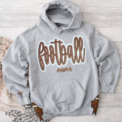 Customized Football Glitter Sweatshirt,Gifts For Sports Lovers,Mama Sweatshirt