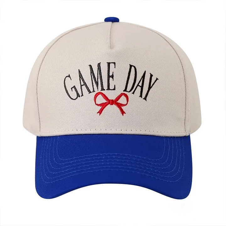 Game Day Sport Bow Embroidery Baseball Cap Sport Mom Gifts
