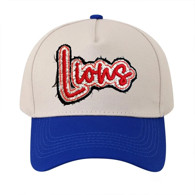 Custom Team Name Sequin Embridered Baseball Cap Sport Lover Hat