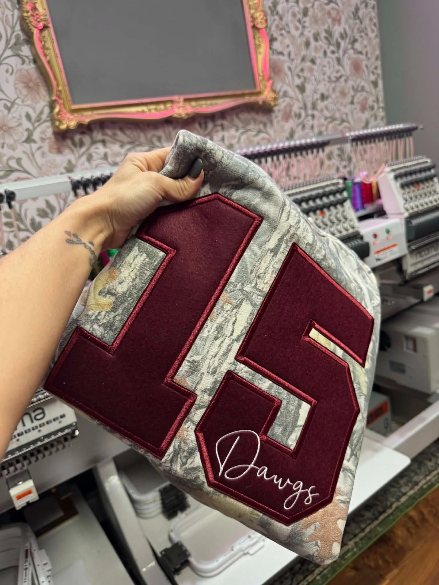 Custom Team Number Mascot Sweatshirt – Personalized Numbers  Sweatshirt  Gifts for Sports Mom