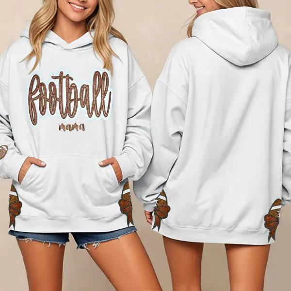 Customized Football Glitter Sweatshirt,Gifts For Sports Lovers,Mama Sweatshirt