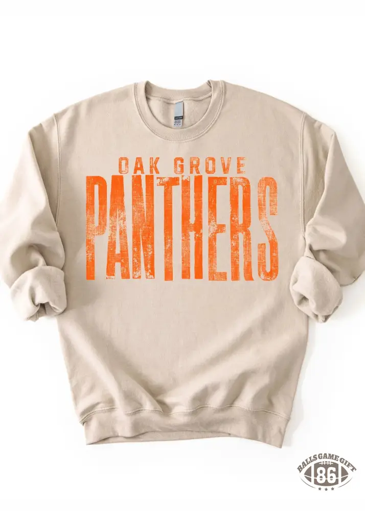 Custom School Spirit T-shirt - Vintage Distressed Mascot Sweatshirt