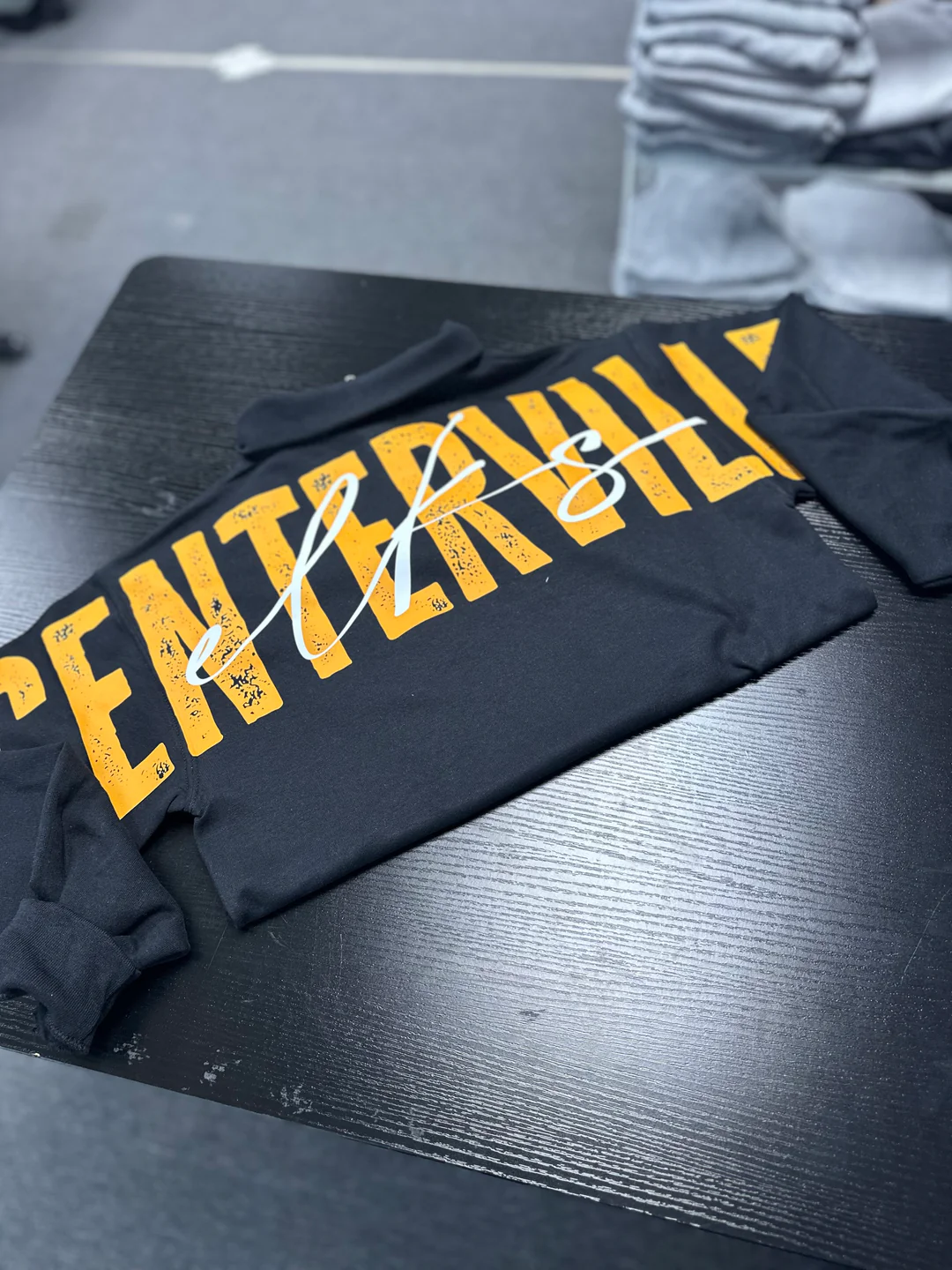 Custom 1/4 Zip Distressed Big Back With Front Print