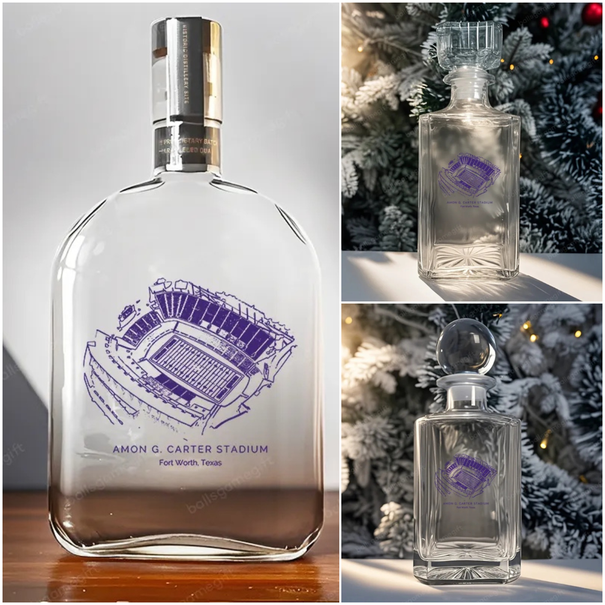 Amon G. Carter Stadium- TCU Horned Frogs football,Whiskey Bottles-Gifts For Sports Lovers