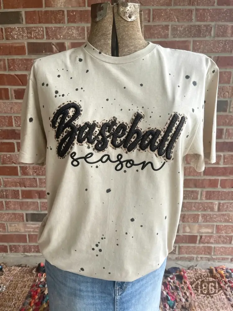 Customizable Baseball Season Leopard Splatter Tee - Make It Your Own Game Day Vibe