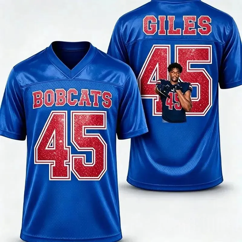 Custom Glitter Football Jersey | Personalized Team Name, Name & Number Bling Sports Jersey