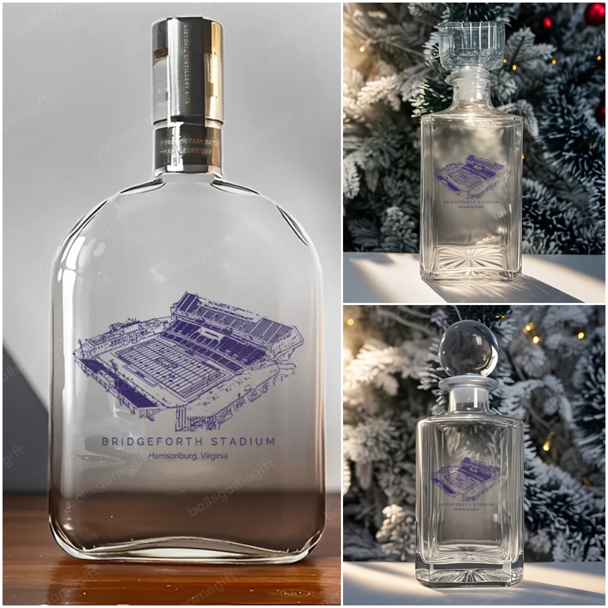 Bridgeforth Stadium- James Madison Dukes football,Whiskey Bottles-Gifts For Sports Lovers