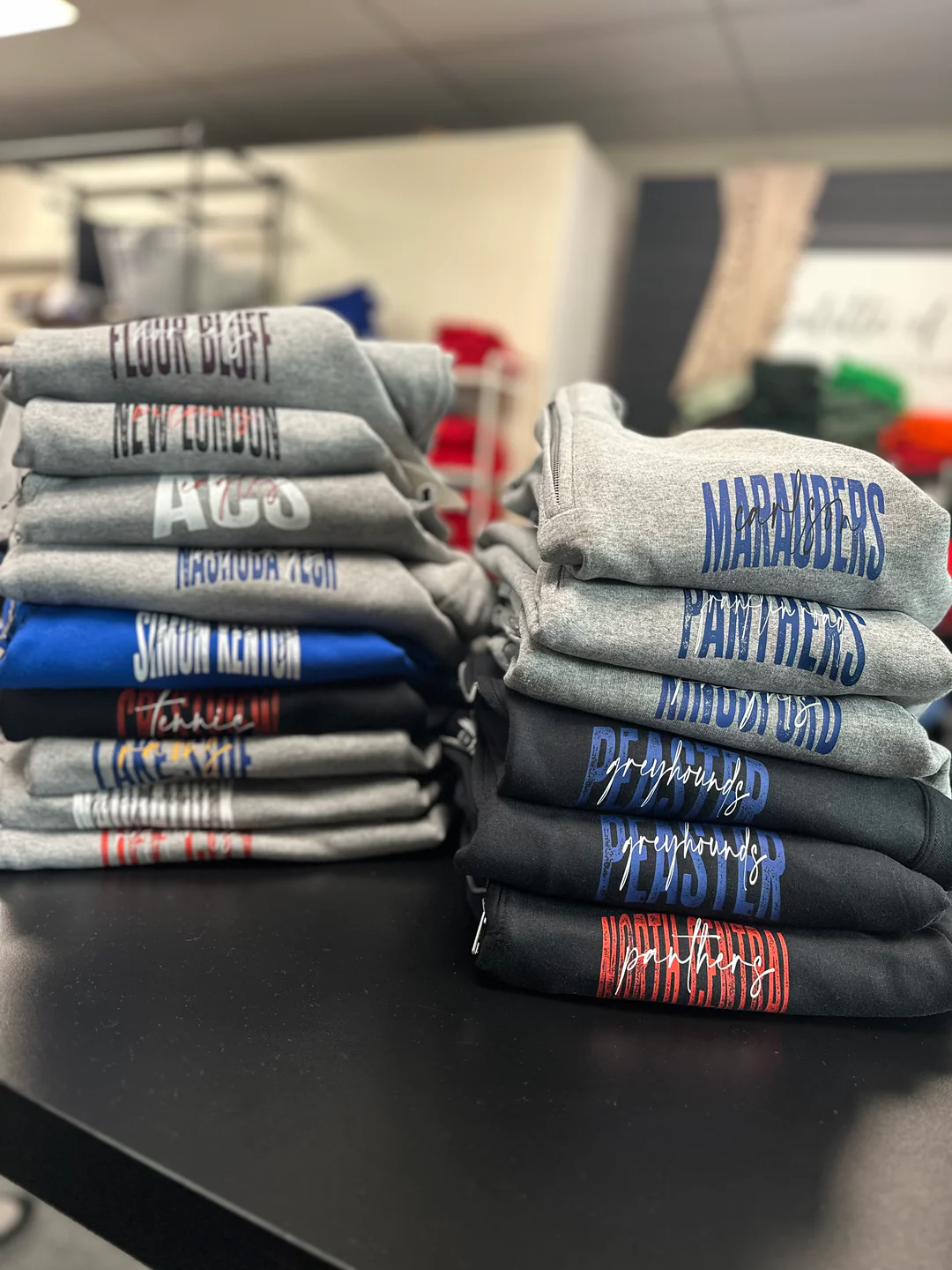 Custom 1/4 Zip Distressed Big Back With Front Print