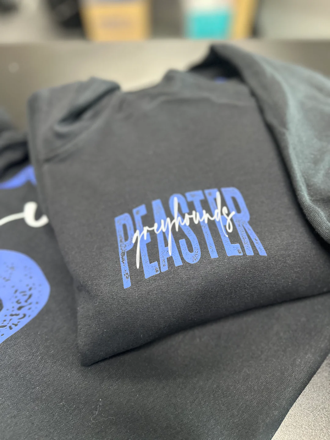 Custom 1/4 Zip Distressed Big Back With Front Print