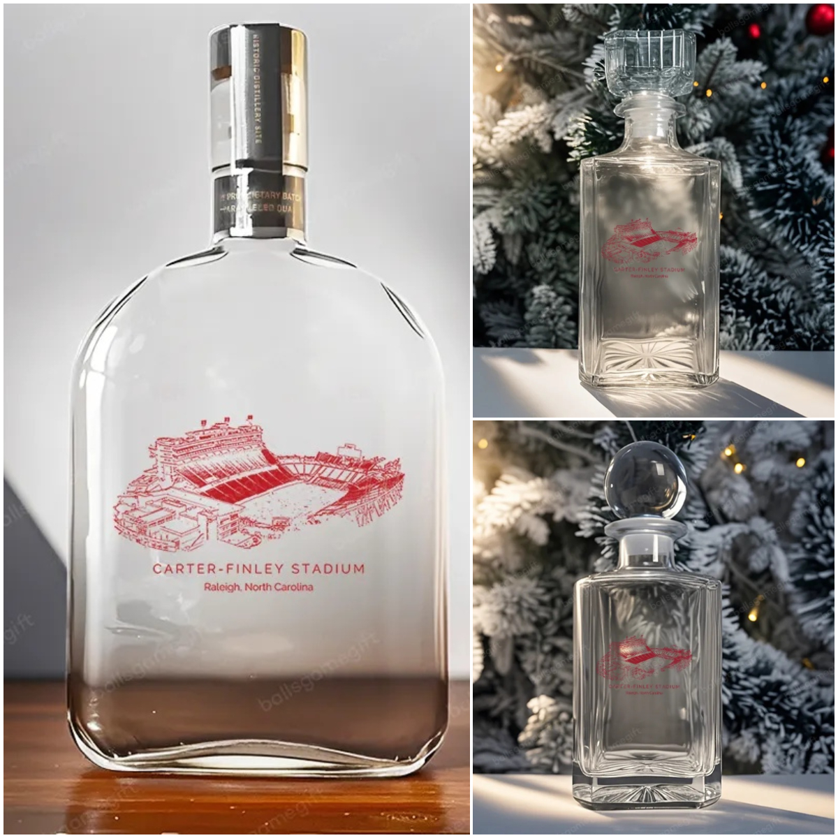 Carter–Finley Stadium - NC State Wolfpack Whiskey Bottles