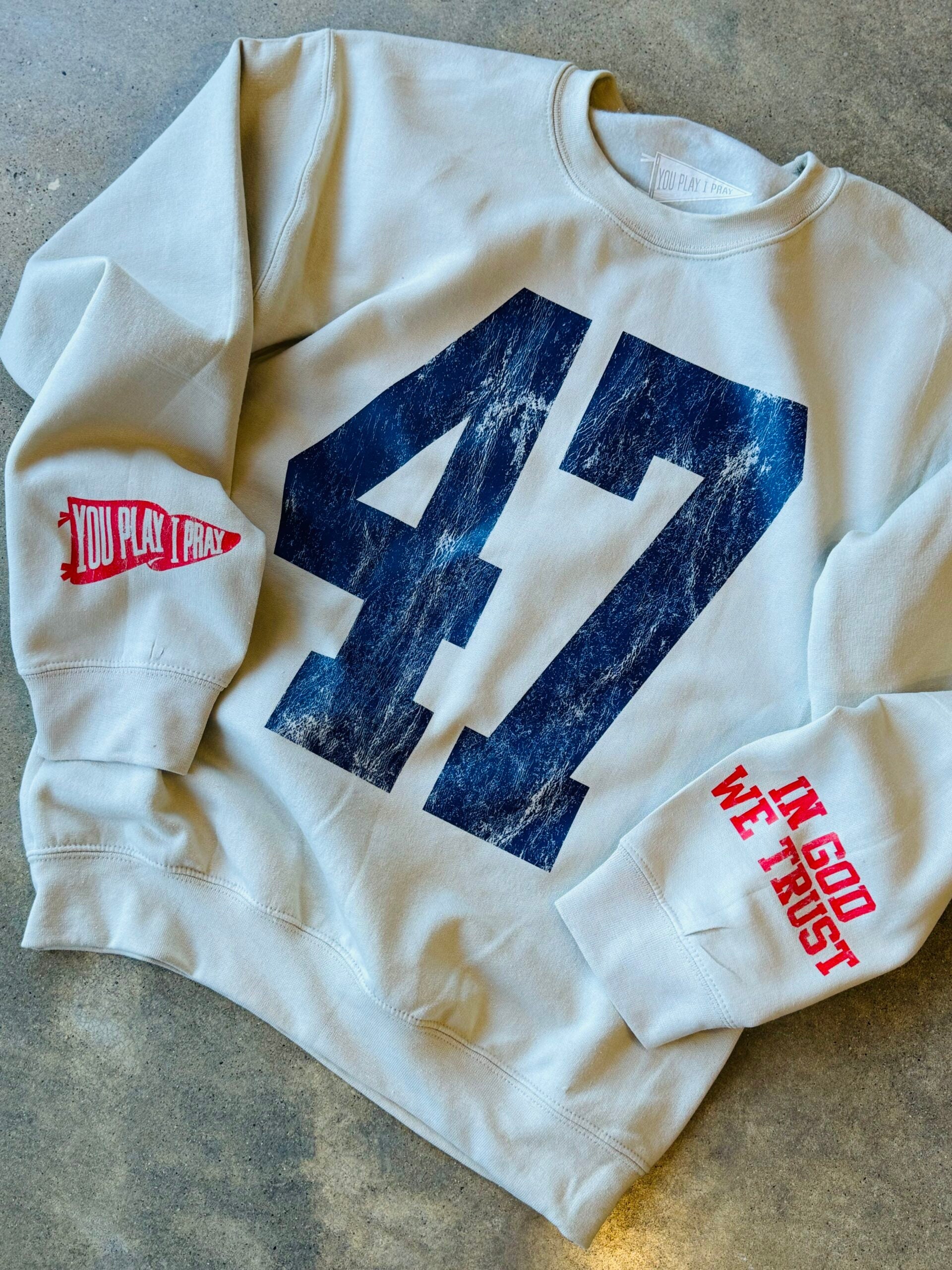 Custom Vintage Varsity Number or Letter Sweatshirt | Personalized Print Team Birthday or City Hoodie | Gifts for Sports Mom