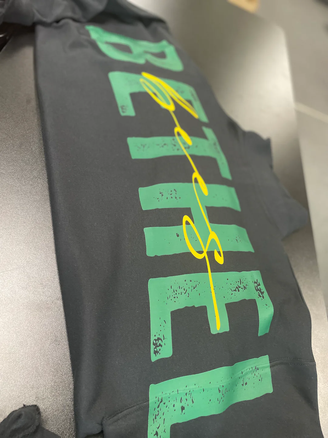 Custom 1/4 Zip Distressed Big Back With Front Print