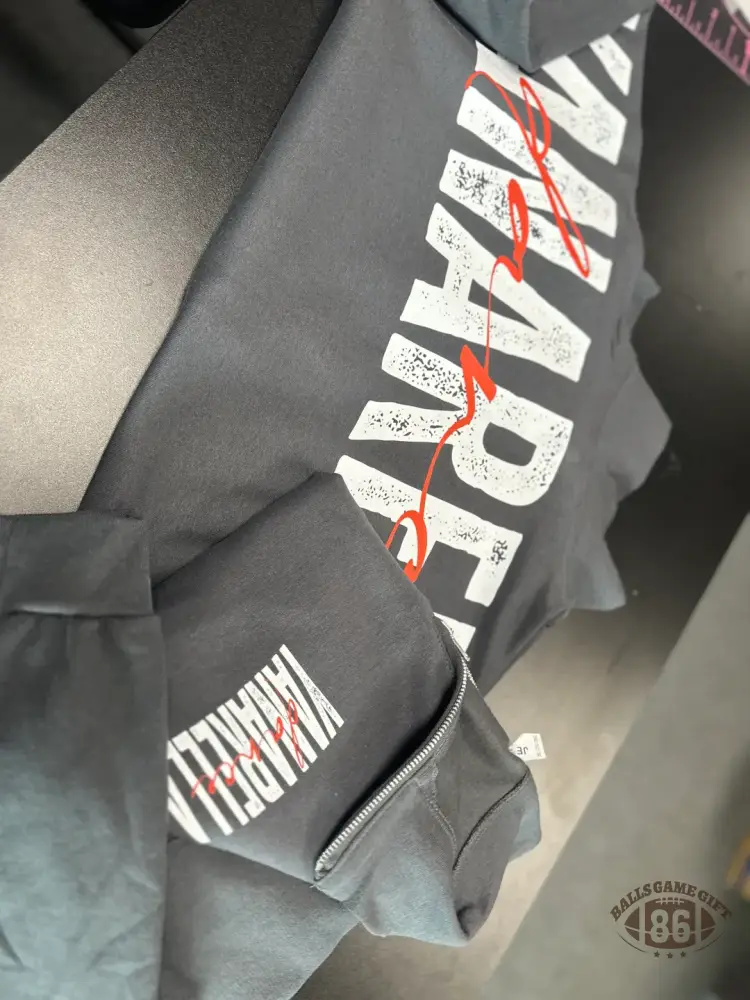 Custom 1/4 Zip Distressed Big Back With Front Print