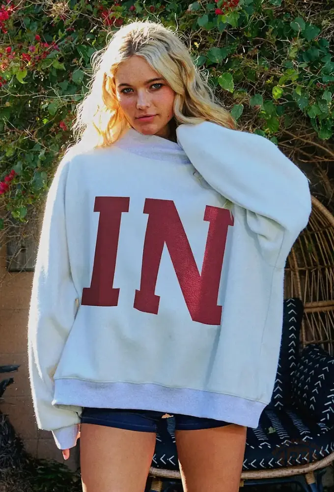 Personalized team two-way stand-up collar sweatshirt