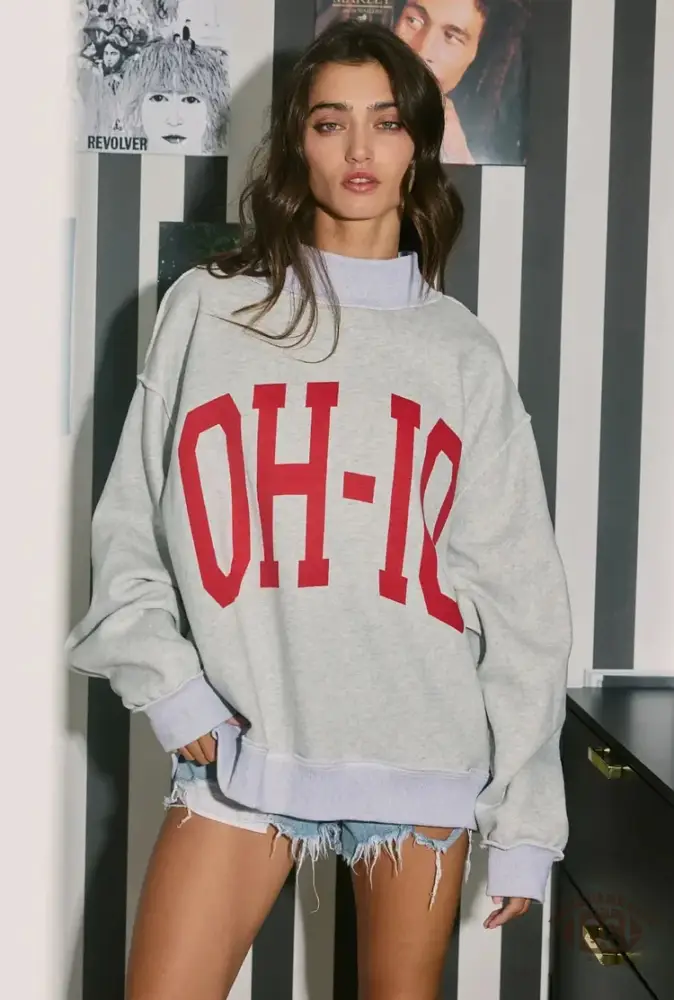 Personalized team two-way stand-up collar sweatshirt