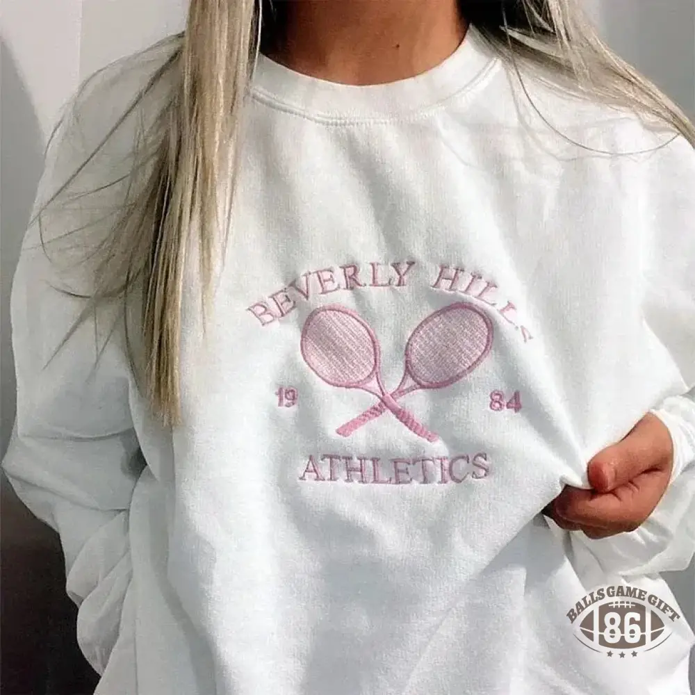 Personalized Embroidered Tennis Custom Letters Embroidered Sweatshirt | Gifts for Sports Mom