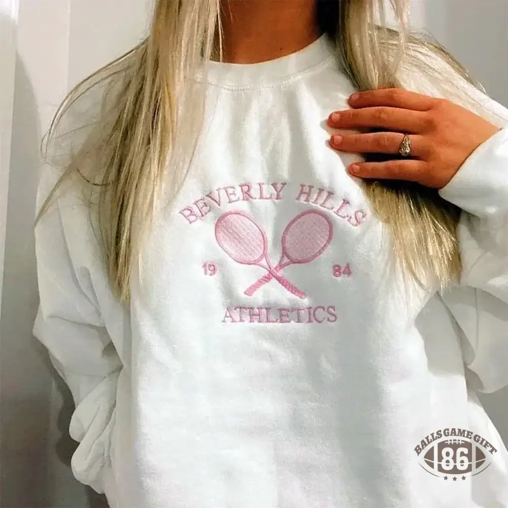 Personalized Embroidered Tennis Custom Letters Embroidered Sweatshirt | Gifts for Sports Mom