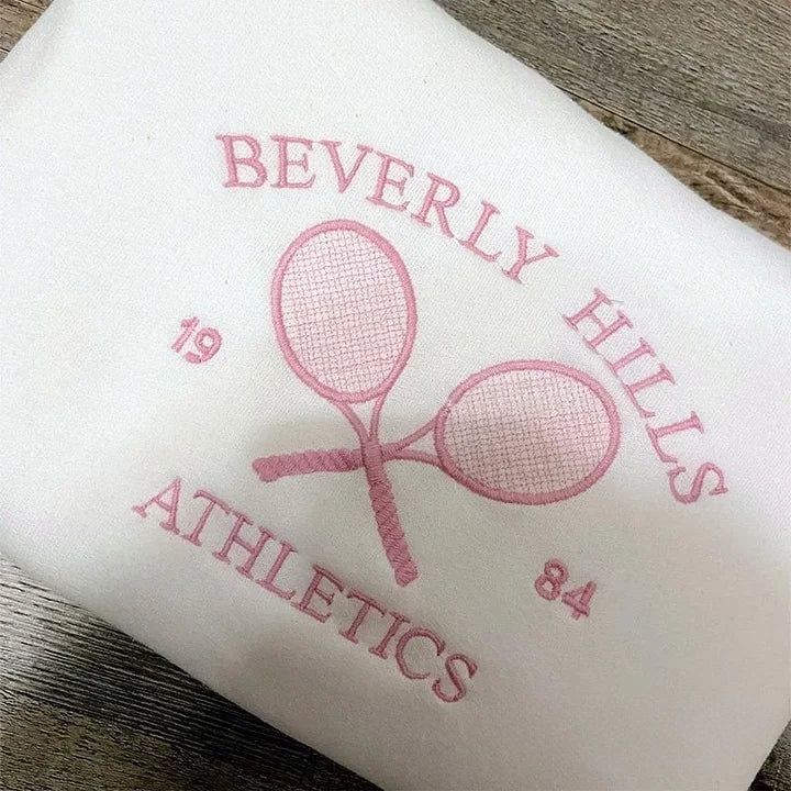 Personalized Embroidered Tennis Custom Letters Embroidered Sweatshirt | Gifts for Sports Mom