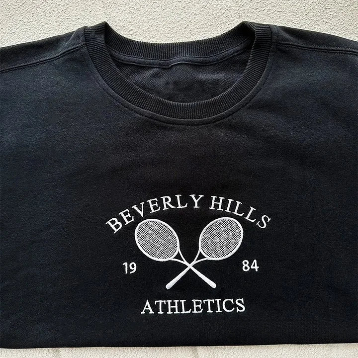 Personalized Embroidered Tennis Custom Letters Embroidered Sweatshirt | Gifts for Sports Mom