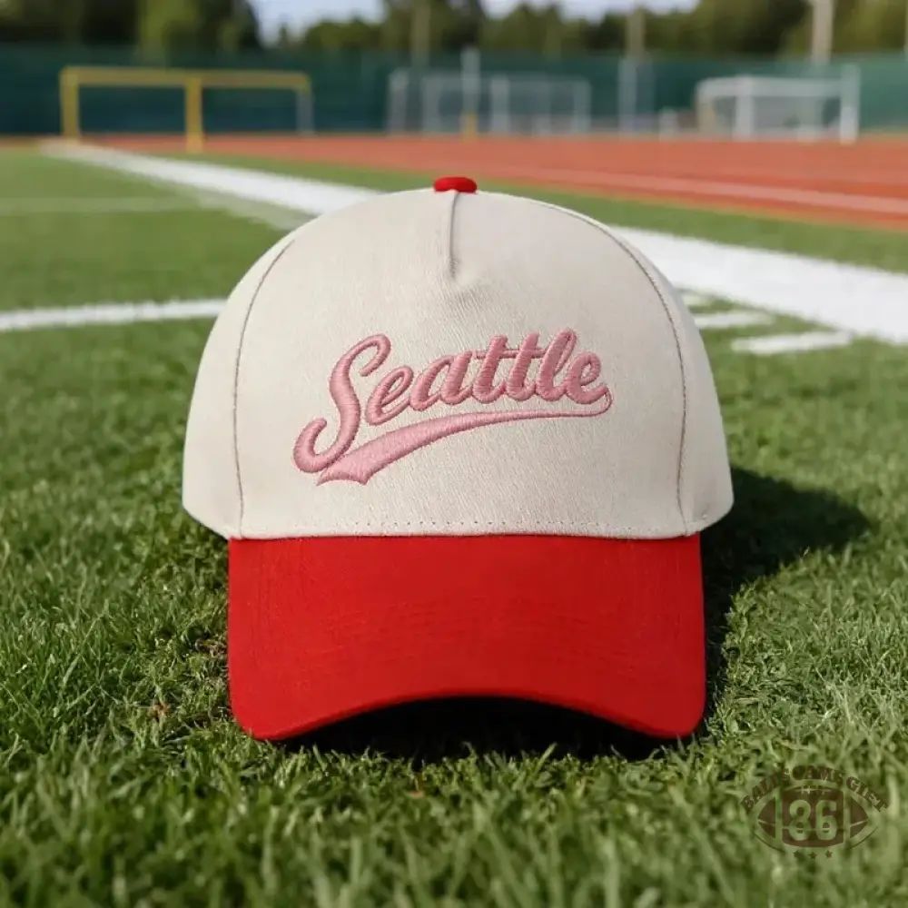 Personalized Custom Text Embroidery Cap Vintage Style Seattle Hat