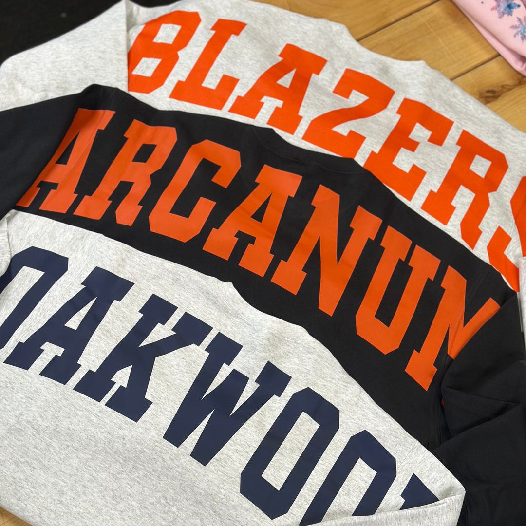 Solid Custom Back Print Sweatshirt For Sports Fans
