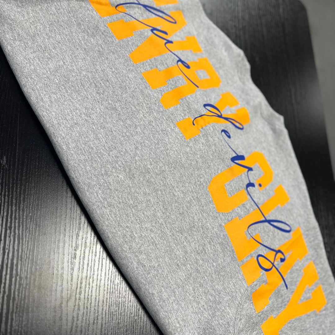 Solid Custom Back Print Sweatshirt For Sports Fans
