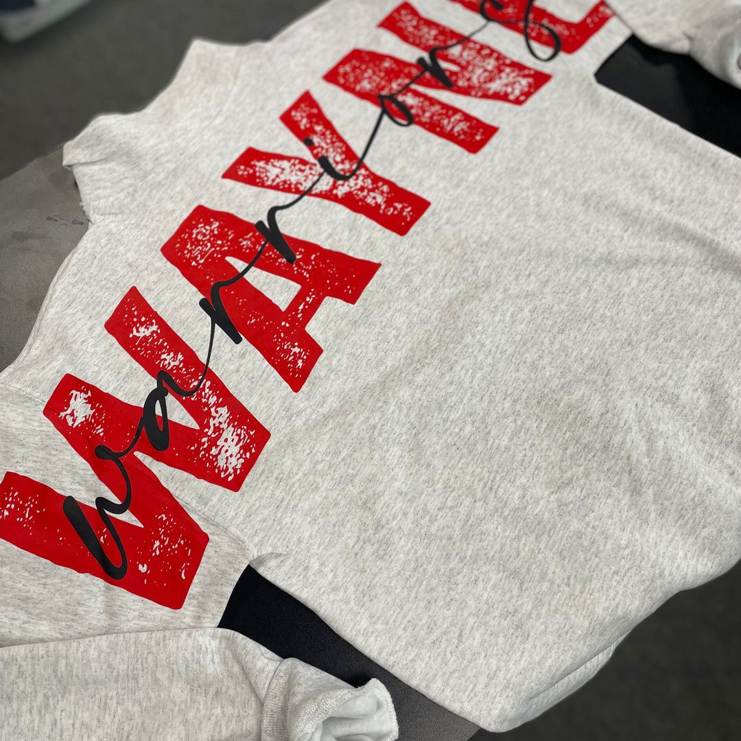 Solid Custom Back Print Sweatshirt For Sports Fans