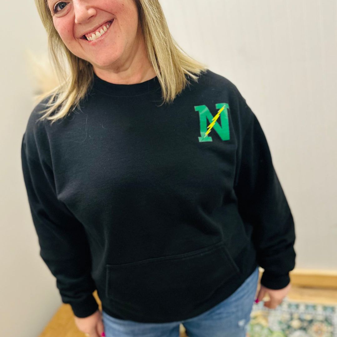 Solid Custom Back Print Sweatshirt For Sports Fans