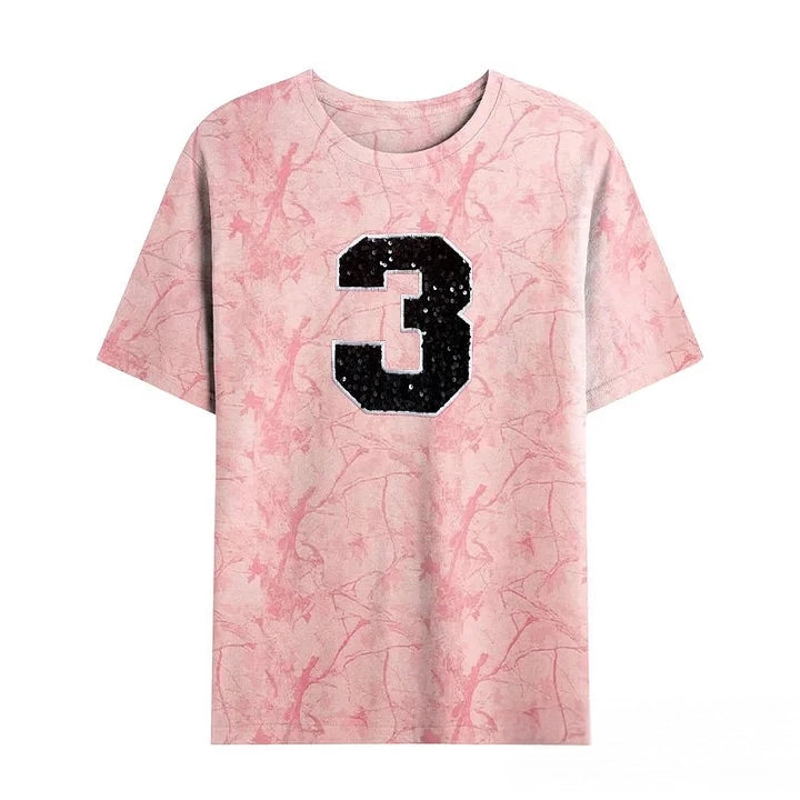 Custom Sequin Team Number & Letters Sweatshirt – Personalized Numbers Sweatshirt