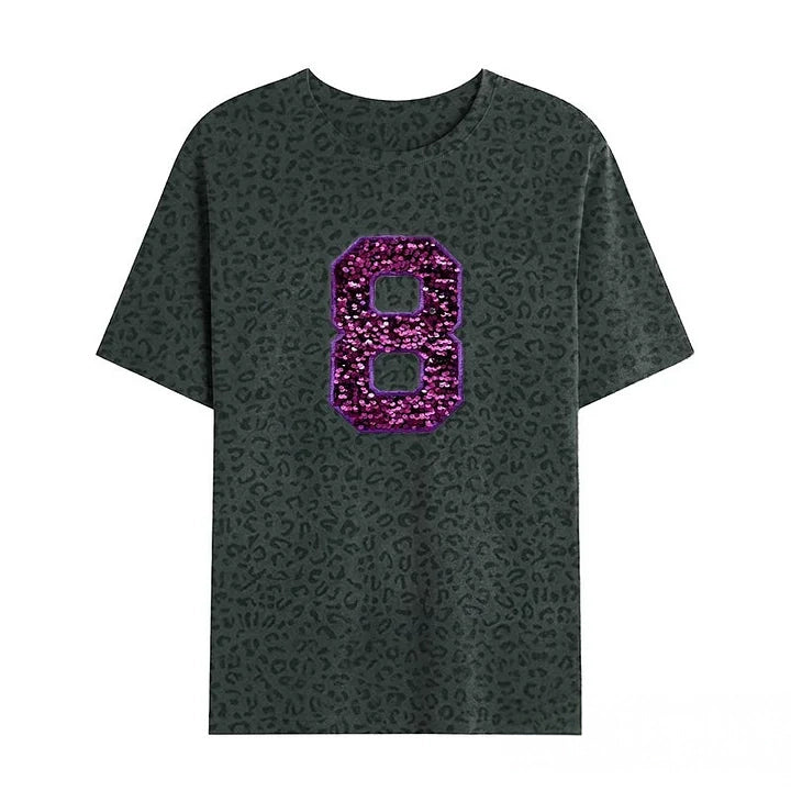 Custom Embroidered Sequin Number Camo T-shirt Sweatshirt and Hoodie