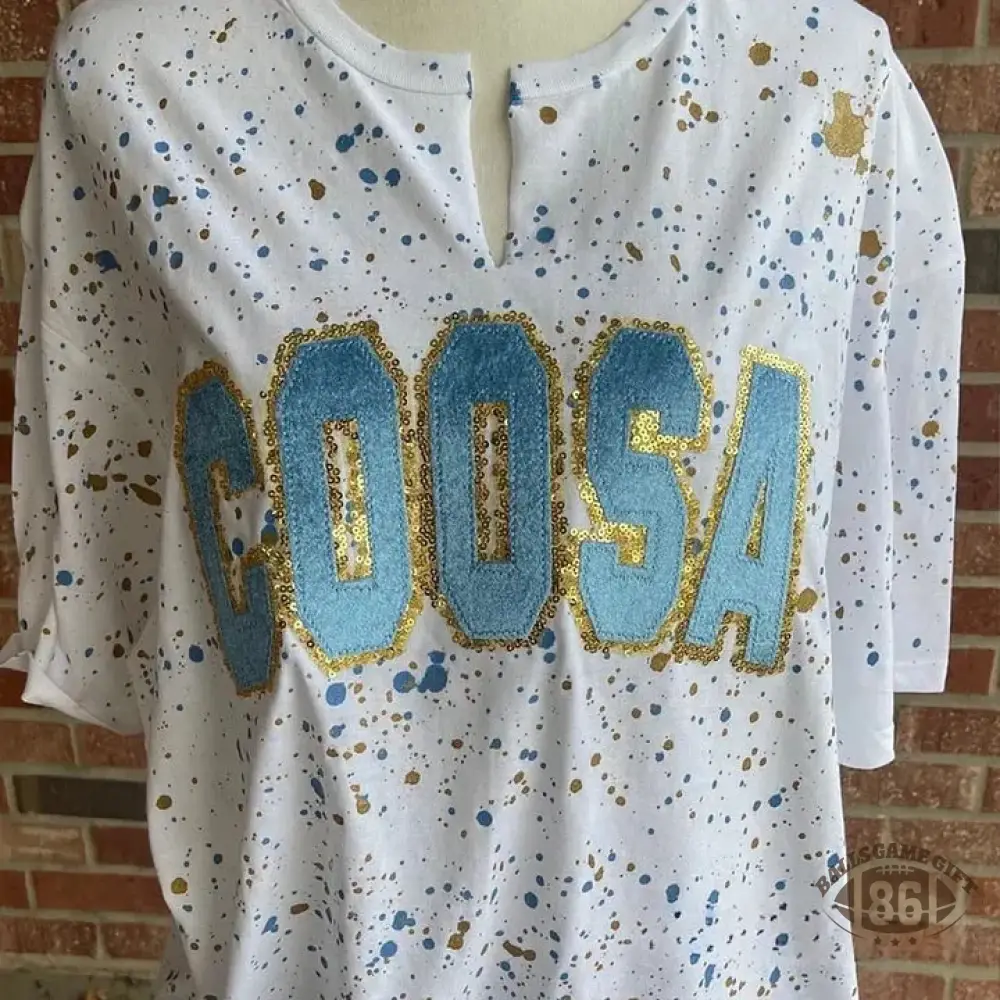 Custom Handmade Dot Mascot shirt Custom Sequin Embroidery Team Name Sweatshirt