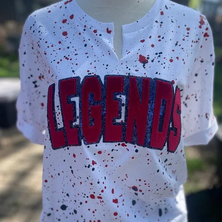 Custom Handmade Dot Mascot shirt Custom Sequin Embroidery Team Name Sweatshirt