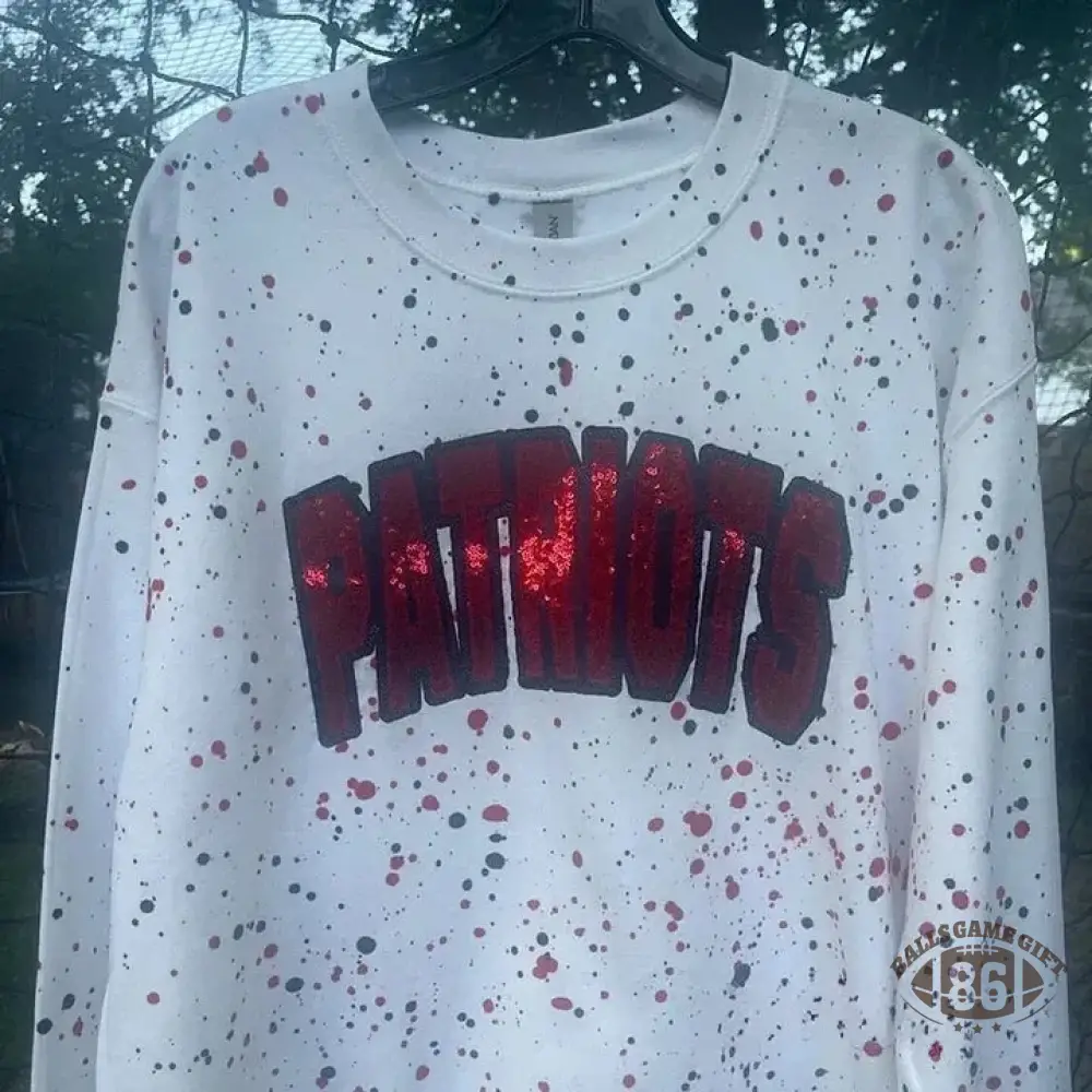 Custom Handmade Dot Mascot shirt Custom Sequin Embroidery Team Name Sweatshirt