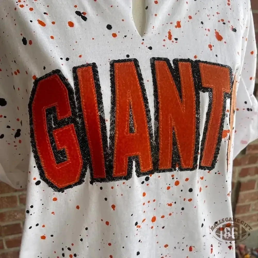 Custom Handmade Dot Mascot shirt Custom Sequin Embroidery Team Name Sweatshirt