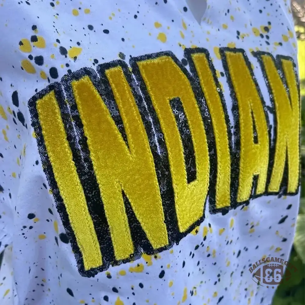 Custom Handmade Dot Mascot shirt Custom Sequin Embroidery Team Name Sweatshirt