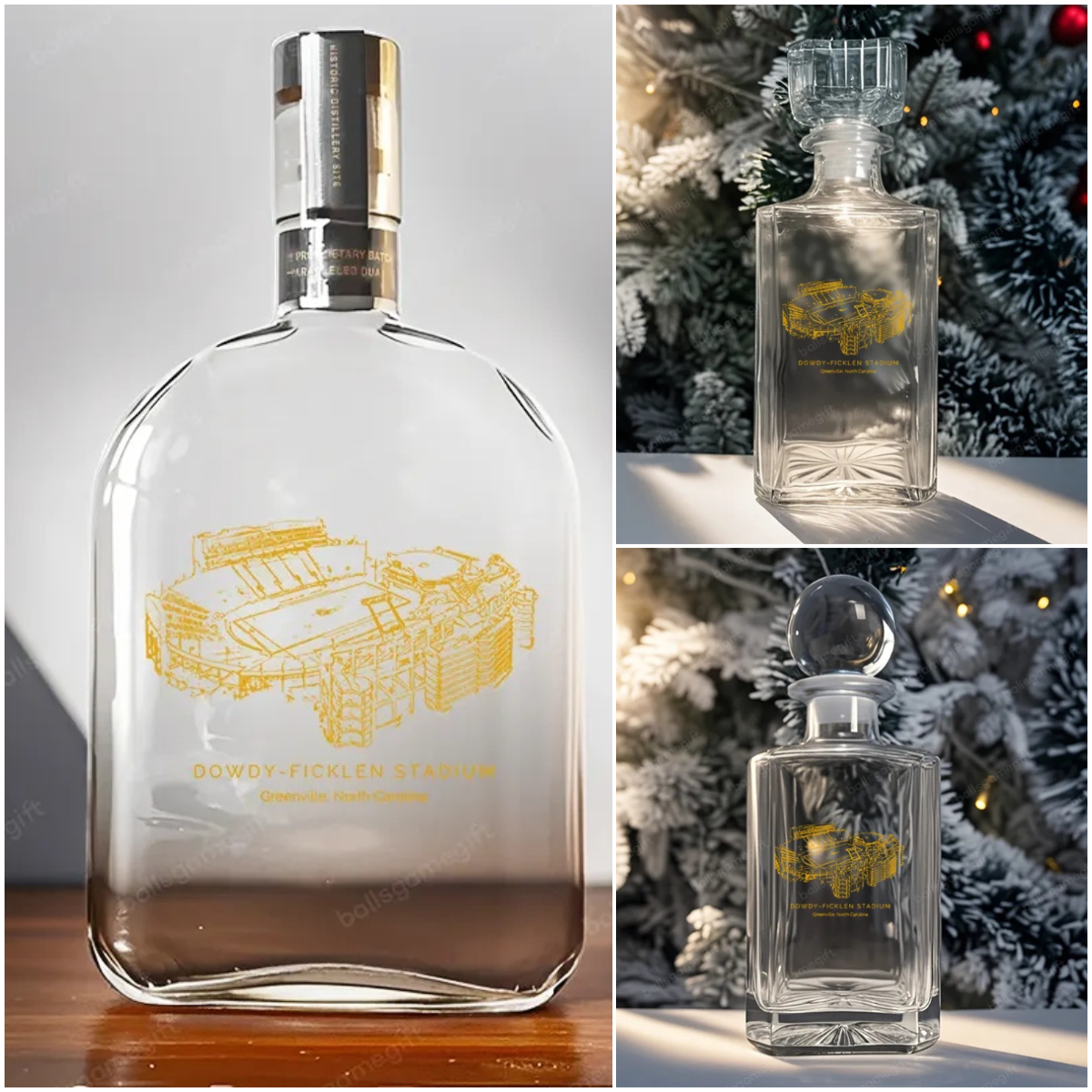 Dowdy-Ficklen Stadium- East Carolina Pirates football,Whiskey Bottles-Gifts For Sports Lovers