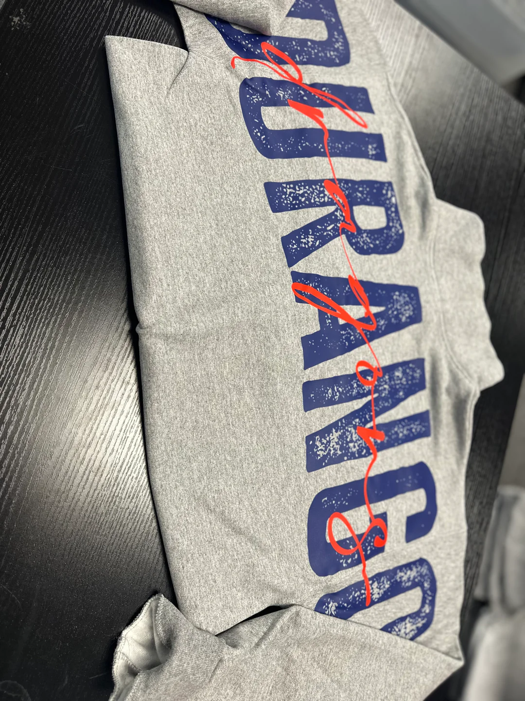 Custom 1/4 Zip Distressed Big Back With Front Print