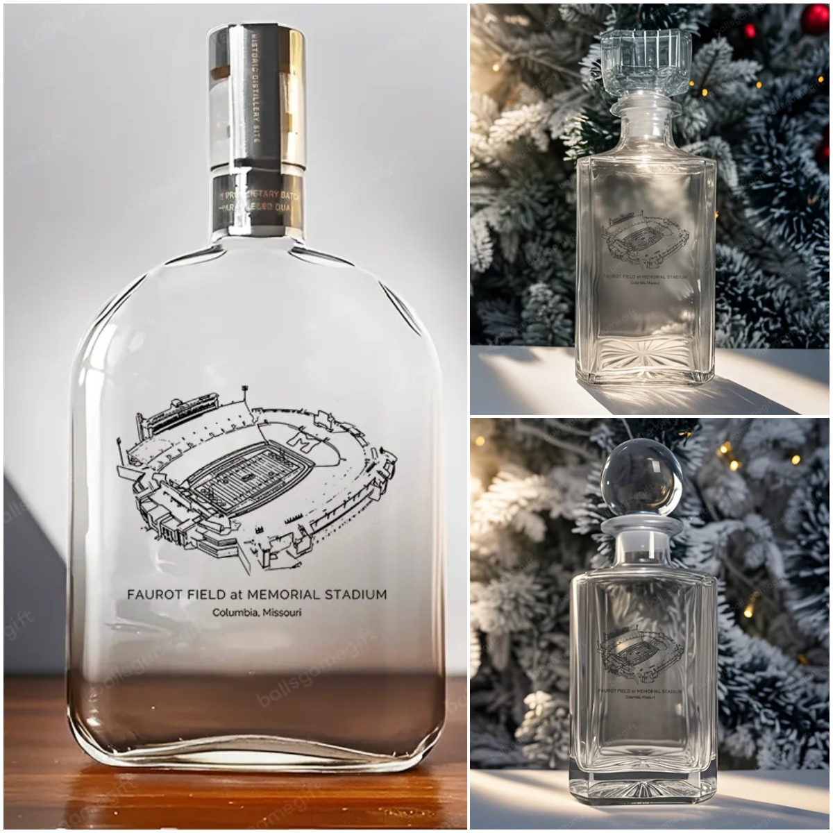 Faurot Field at Memorial Stadium- Missouri Tigers Whiskey Bottles