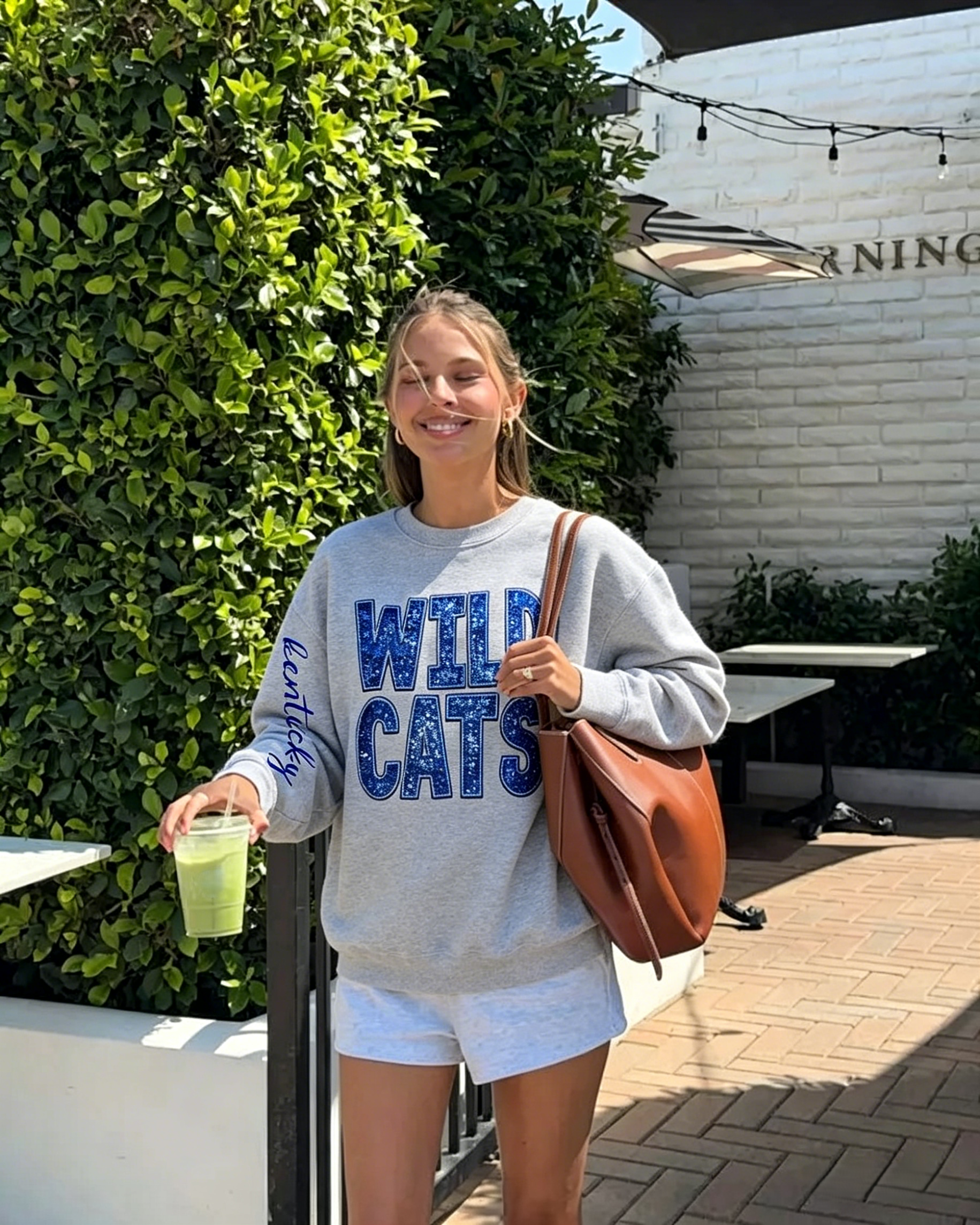 Retro College Style Sequin Embroidery Sweatshirt  Streetwear for Sports Fans