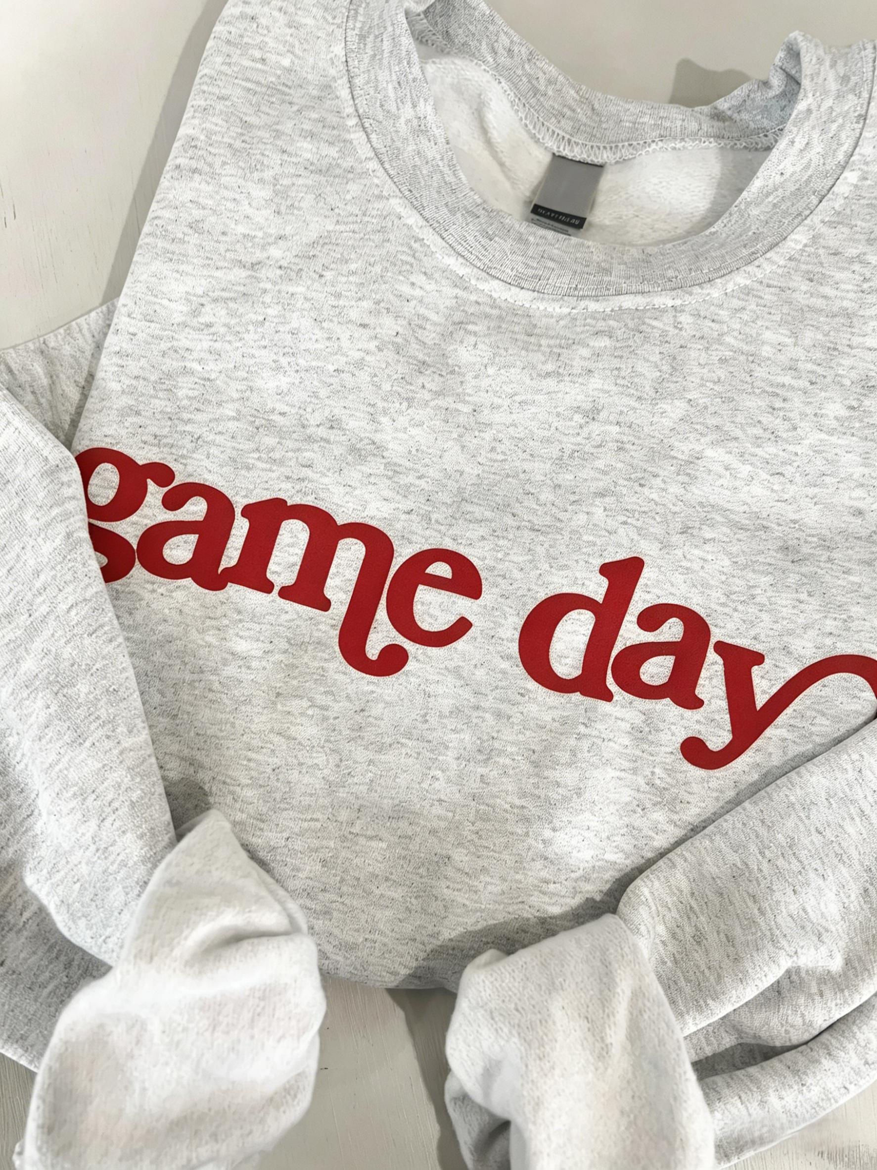 Custom Vintage Oversized Game Day Puff Pullover Crew Gift for Sports Fans