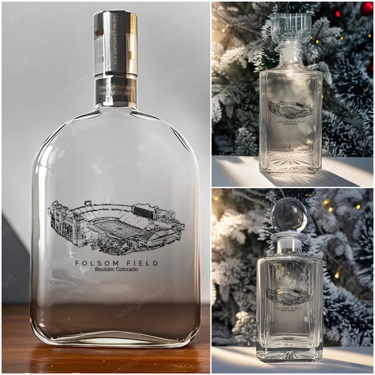 Folsom Field- Colorado Buffaloes football,Whiskey Bottles-Gifts For Sports Lovers