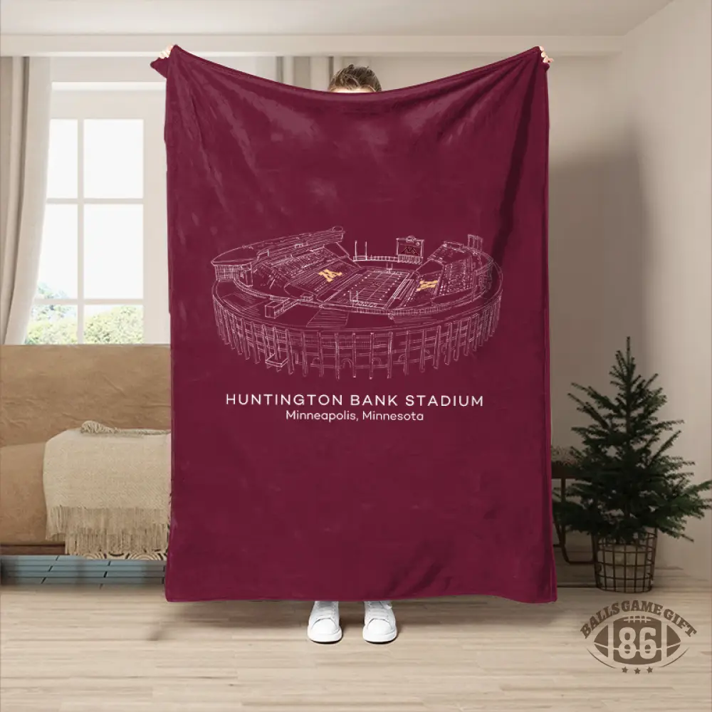 Huntington Bank Stadium- Minnesota Golden Gophers football,College Football Blanket