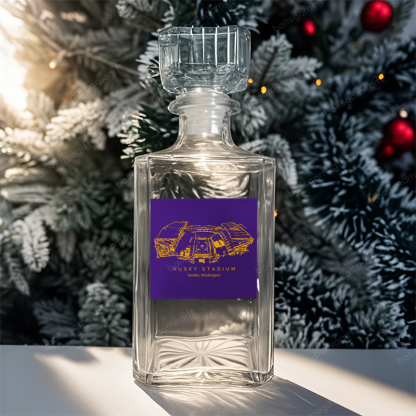 Husky Stadium-Washington Huskies football, Boston Breakers,Whiskey Bottles-Gifts For Sports Lovers