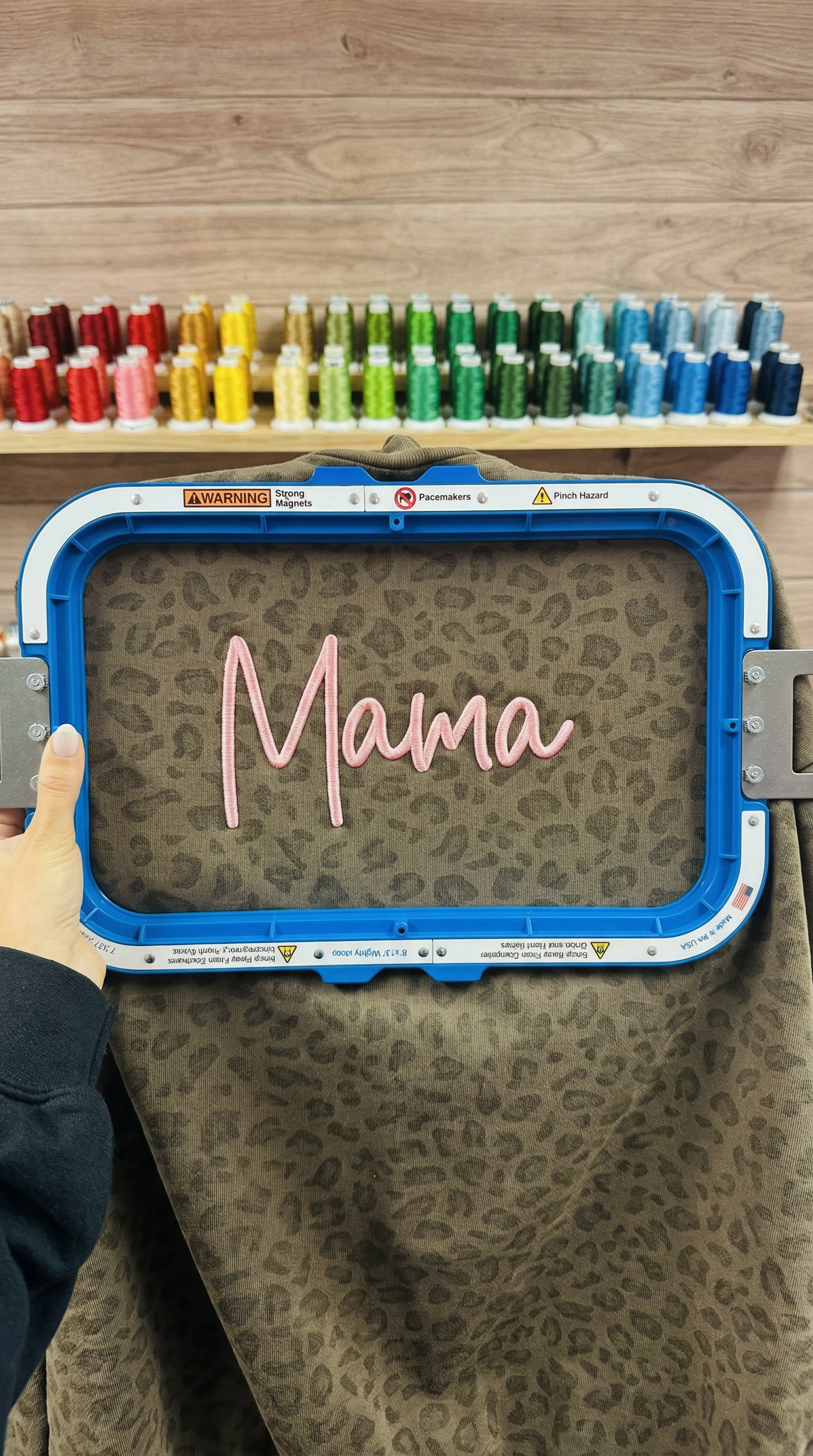 Custom 3D Embroidery Mama Camo Sweatshirt For Mom Mother's Day Gift