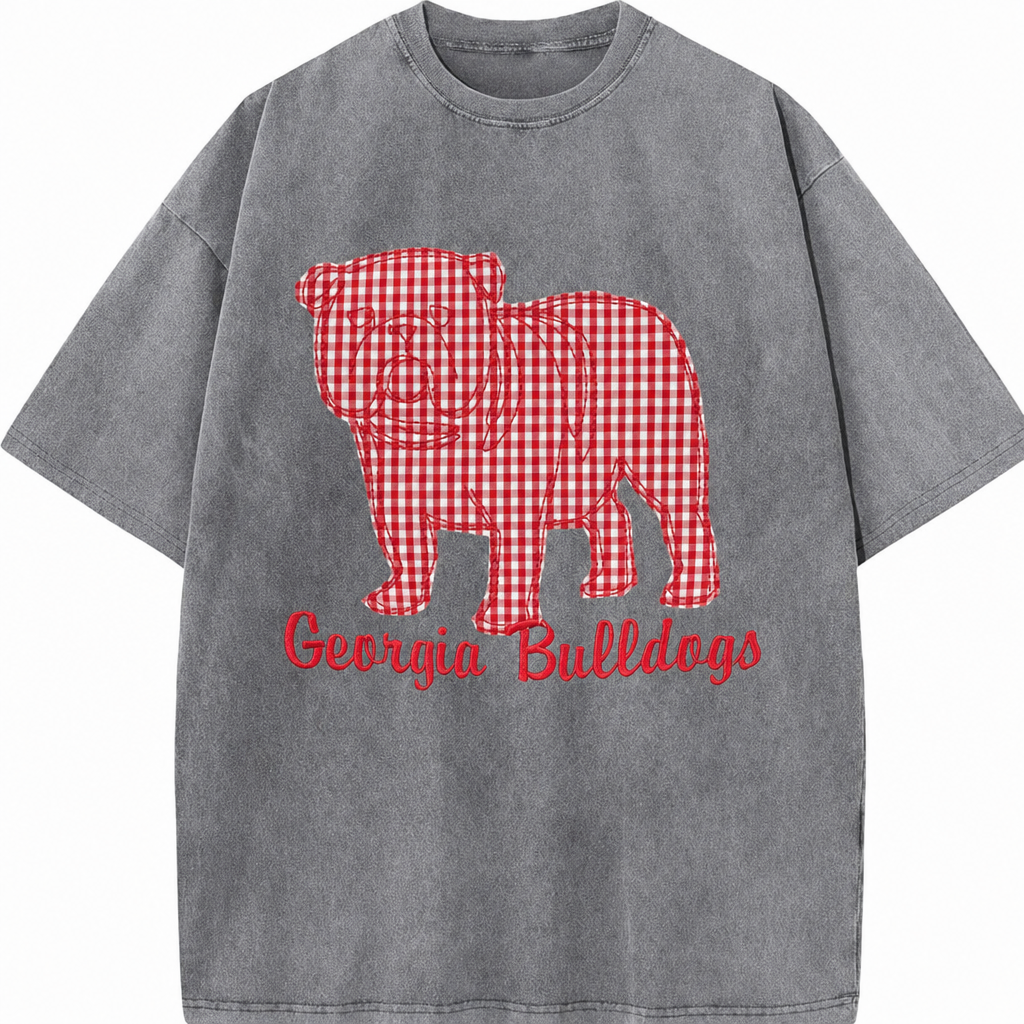 Personalized Appliqué Embroidered T-shirt Crewneck, Game Day Pullover, Vintage College Style
