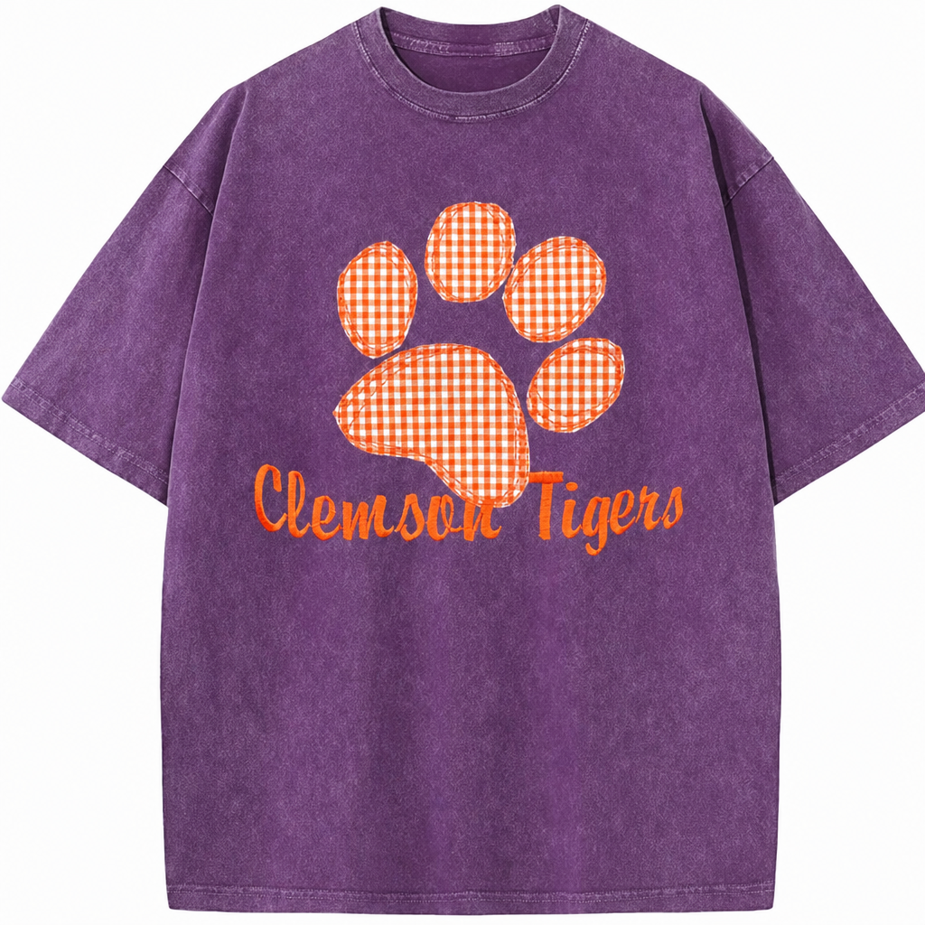 Personalized Appliqué Embroidered T-shirt Crewneck, Game Day Pullover, Vintage College Style