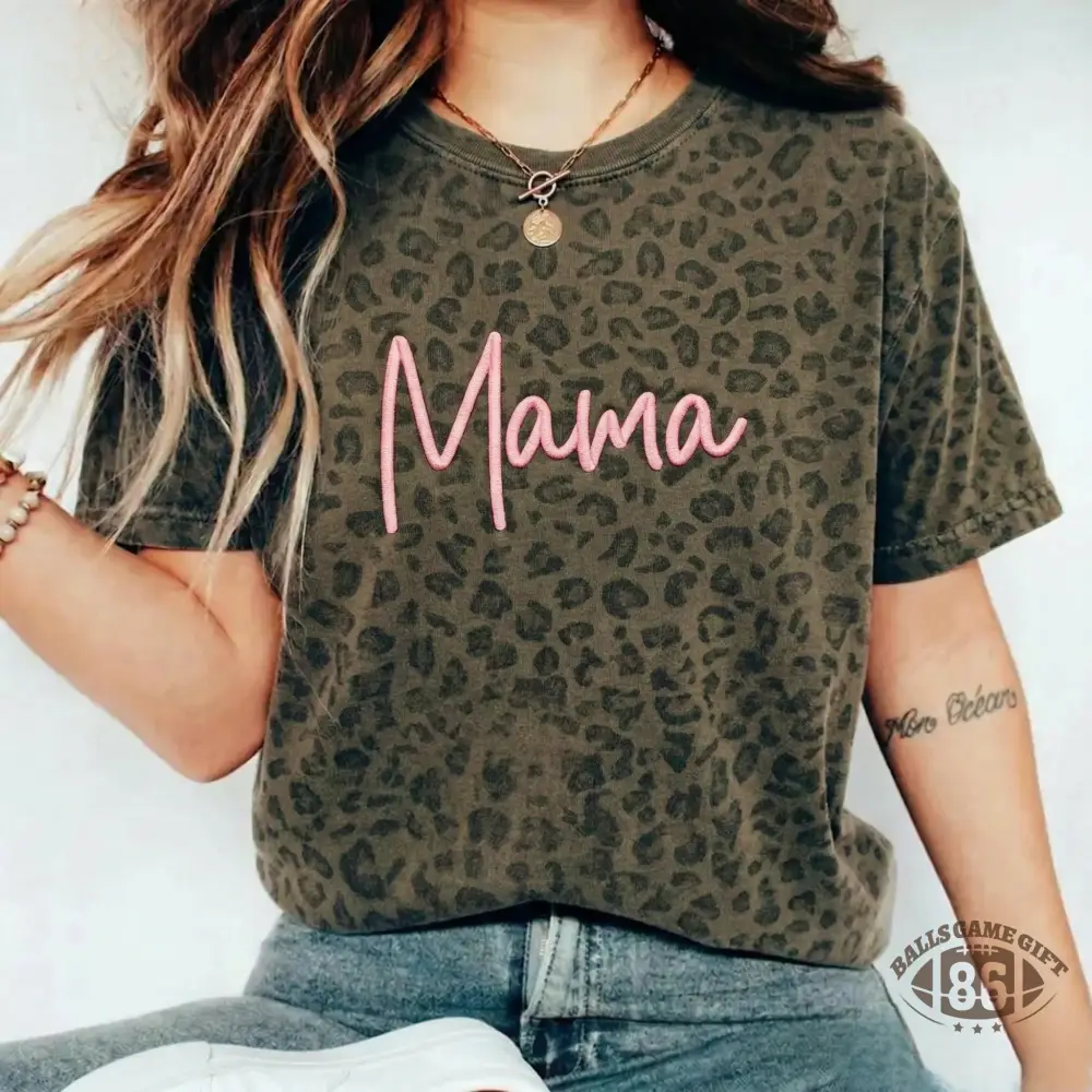 Custom 3D Embroidery Mama Camo Sweatshirt For Mom Mother's Day Gift