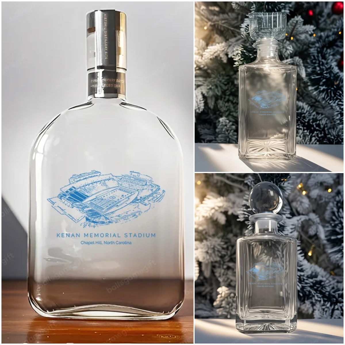 Kenan Memorial Stadium - North Carolina Tar Heels Whiskey Bottles