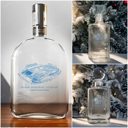 Kenan Memorial Stadium - North Carolina Tar Heels Whiskey Bottles