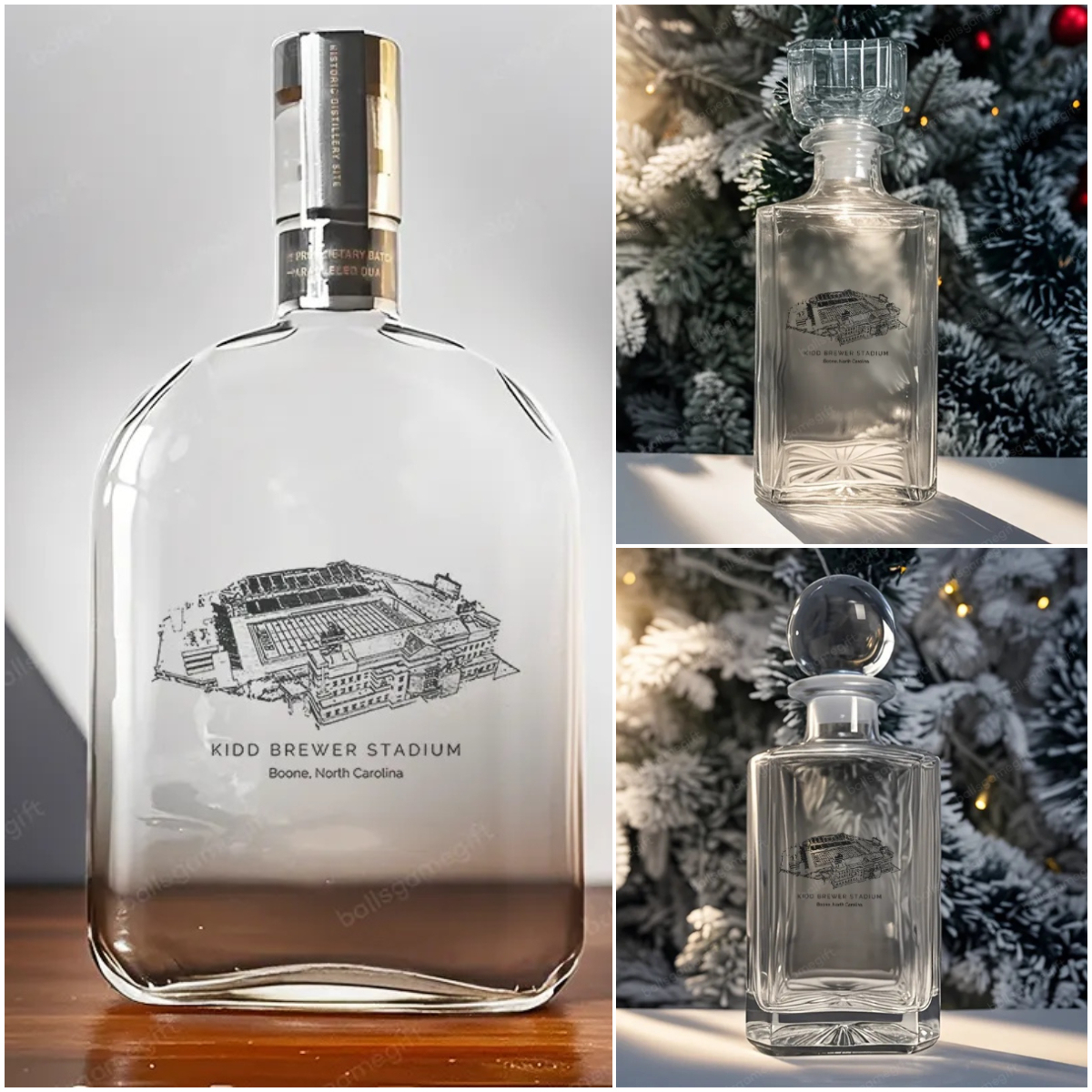 Kidd Brewer Stadium - Appalachian State Mountaineers Whiskey Bottles